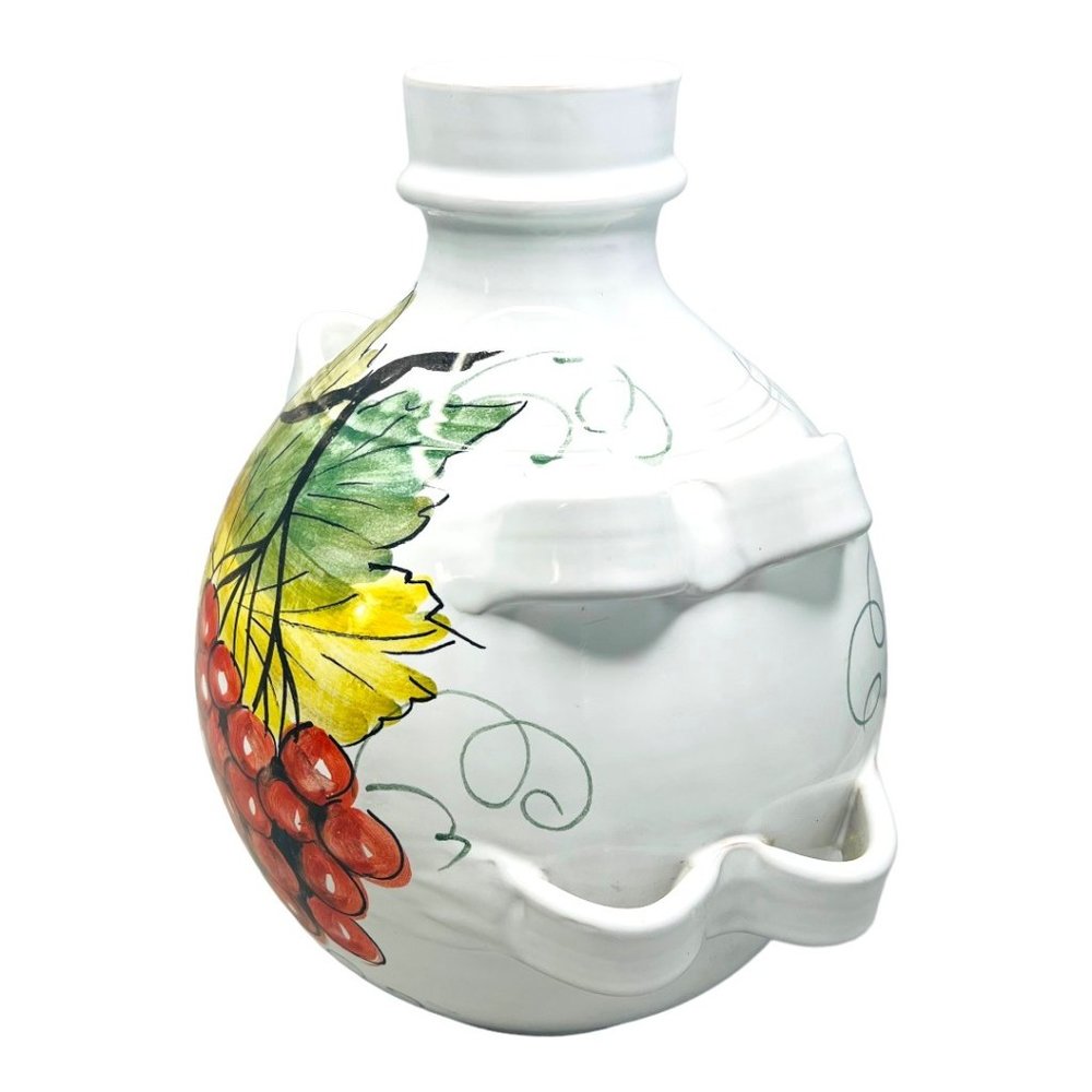 Brolli & Toniolo Large Ceramic Vase Grapes Design Handmade In Italy - Picture 9 of 13